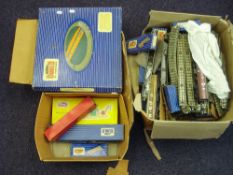 A large collection of Hornby Dublo railway:, mostly boxed including carriages, rolling stock ,