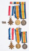 A family group of two WWI trios to members of the Griffin family:, '1148 Pte,J F Griffin C.