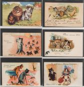 Twelve Louis Wain postcards by assorted publishers: includes 'Eliza Comes To Stay',