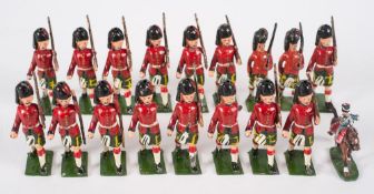 A small collection of Highland Regiment figures:, unsigned, overpainted.