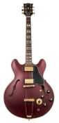 A Vintage 1981 Gibson ES 345 TD, semi-acoustic stereo guitar:, serial number 81351024,