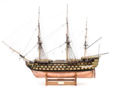 A scale model of HMS Victory: standing and running rigged over detailed decks,