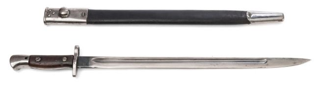 A British SMLE 1907 pattern bayonet by Sanderson:,
