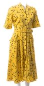 The Street Clothing Company, summer dress: with black birds to a mustard yellow ground,