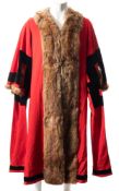A Mayoral robe by Ede & Ravenscroft Ltd, London:, together with an Alderman's robe by W Northam,
