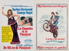 Two Continental film posters for Barbara Streisand in 'For Pete's Sake' and 'Le Chouett et le