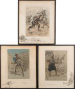 A group of three Snaffles prints:- comprising Anzac, Jock (K.