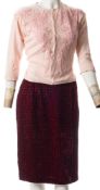 Three cashmere and bead work cardigans together with a Susan Small dress:,