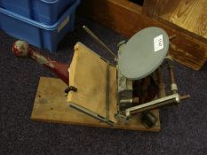 An Adena printing press together with a collection of type and accessories:.