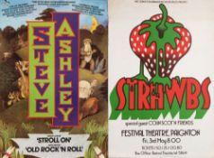 Eleven 1960s/70s record and concert posters, including 'Strawbs' and 'Curved Air':,