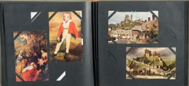 An album of postcards: together with two boxes of loose postcards, mostly topographical.
