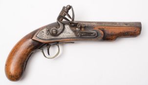 An early 19th century flintlock pistol:, unsigned,