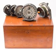 A Hardy 'Silex Major' 4 inch reel together with a Hardy 3 1/8 inch 'Perfect', and a Hardy 'St George