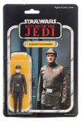 A Star Wars 'Return Of The Jedi' 3 /3/4 inch figure by Palitoy, 'Imperial Commander':, on 65 card.