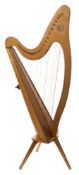 A 20th century Welsh harp by George E Morris, Porthmadog:,