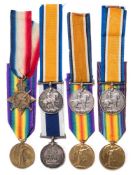A WWI group of four and two WWI pairs:,
