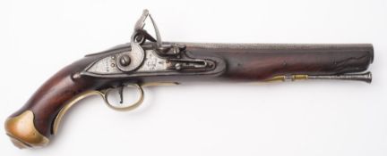 A late 18th /early 19th century flintlock pistol by Tower, London:,