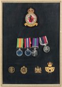 A WWII group of four '569490 F Sgt J Guy RAF':, Defence medal, War Medal,
