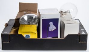 A collection of eight various lighthouse and light station bulbs:,
