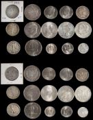 An American silver quarter dollar, 1888: together with one other ,
