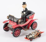 A Corgi 'Chitty Chitty Bang Bang' (unboxed) together with a Japanese tinplate battery operated