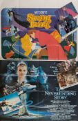 Seven British quad film posters and part sets of lobby cards:, 'Sleeping Beauty' ( full card set),