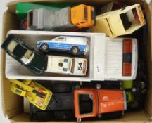 A collection of loose die cast vehicle by a Corgi, Dinky and others:,
