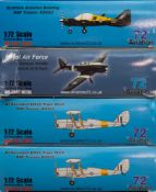 Aviation 72, four 1/72 scale diecast aircraft:, include DeHavilland Tiger Moth,