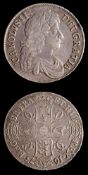A Charles II (1660-85), silver crown, 1673: third bust, QVINTO.