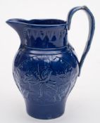 A Pratt-type pottery jug: embossed in low relief on one flank with the Duke of York mounted on a