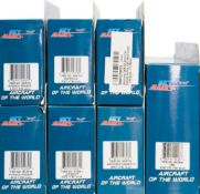 Sky Marks, seven 1/150 scale assorted commercial airlines: includes A320, A319, B707, A321,