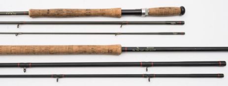 Two fly rods by Lance Nicholson , Dulverton , Somerset:,