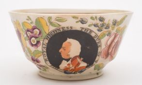A porcelain memorial bowl: for the death of His Royal Highness Prince Frederick the Duke of York,