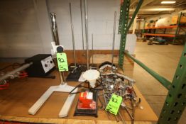 Aprox. (9) Assorted Flask Stands and Assorted Crows Feet Attachments