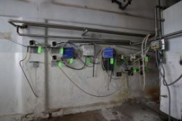 Ecolab Positronic Chemical Feed System, (3) S/S Control Boxes, (8) Plastic Diaphragm Chemical Feed