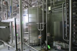 APV / Crepaco 2,000 Gal. Dome Top S/S Processor, S/N 8778, with Bottom & Side Sweep Agitator,