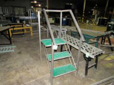 Stainless Steel Steps work Platform, 3 ft. wide with railings, 68