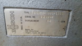 Busch Inc. Vacuum Pump, Type RC0063-A005-1101, S/N C16854(Located in Illinois)