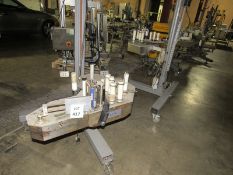 Markem CE Label Printer, Label Applicator used for labeling boxes, on Tripod Base with Casters (