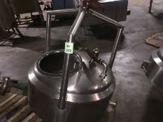 Crepaco Suspended Insulated Stainless Steel Tank with load cell attachment to three arms.