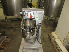 5 Gallon Stainless Steel Mixer with about 5 Gallon Stainless Steel Mix Bowl and 3 Mix Arms, safety