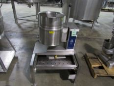 Cleveland Steam Kettle on stainless steel stand with drawer. National Board Certification #72589,