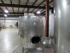 Approx 700 gallon food grade stainless steel jacketed tank in great condition. Inside diameter is