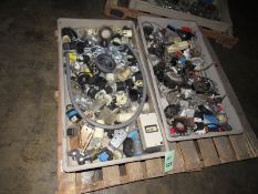 One lot two trays of misc. electrical and other components (Located in Iowa)**EUSA**