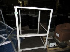 Mild Steel Structure was used to hold a hopper - on casters, 3ft by 3ft, and 59