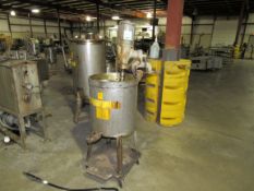 Stainless Steel Mix Tank with Heavy Duty Lightennin type Clamp-On Mixer - Approx 30 Gallon (