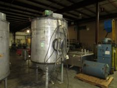 Approx 200 Gallon Mild Steel Jacketed Chocolate Melt Tank with built-in Chromalux water heater and