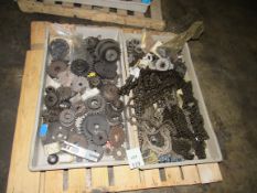 One lot two trays of gear and chain drive components (Located in Iowa)**EUSA**
