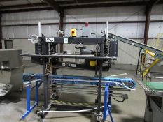 Lid Closer by Packaging Automation Corp. Packing System with Span-Tech Motorized Conveyor on