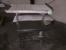 Stainless Steel Conveyor - 2-Tier Motorized Poly Belt/Roll Conveyor, 36 in. Length, SS Frame/Base